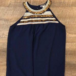 Sequined high neck top